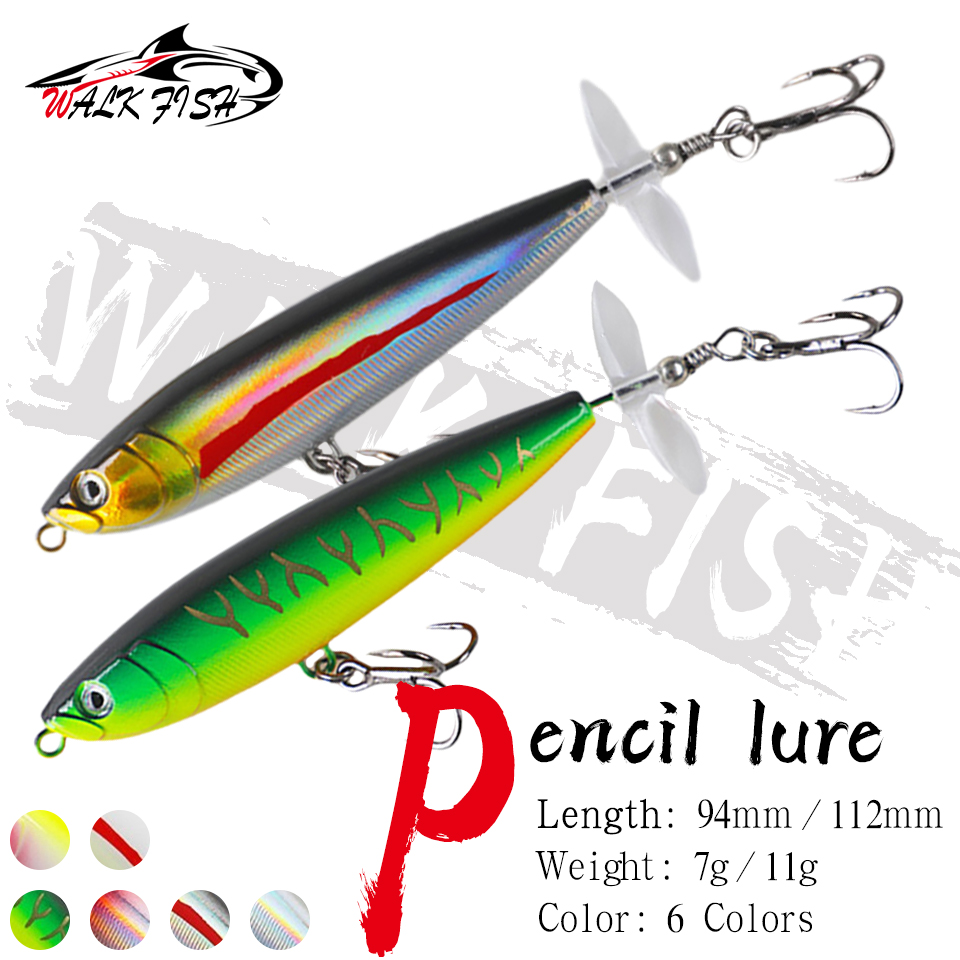 Fishing Lure Buzzbait - เหยื่อตกปลา WALK FISH 7g/11g เหยื่อแบบดินสอ สำหรับน้ำเค็ม