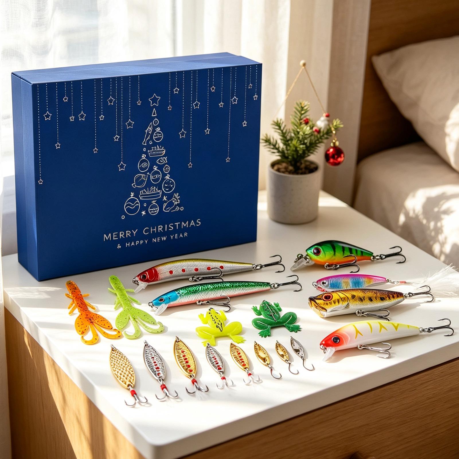 ชุดเหยื่อตกปลาคริสต์มาส 24 วัน - Fishing Lure Box บทวิจารณ์และราคา