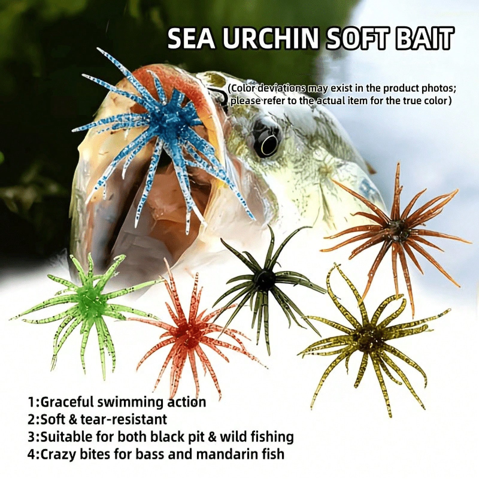 เหยื่อตกปลาแบบนุ่มรูปทรงเม่นทะ - Fishing Lure Topwater บทวิจารณ์และราคา